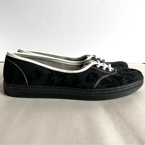 Dr. Martens Women’s Black & White Skull Shoes - Picture 4 of 11